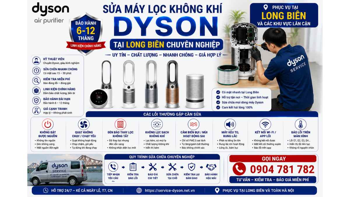 Sửa Máy Lọc Không Khí Dyson Tại Long Biên