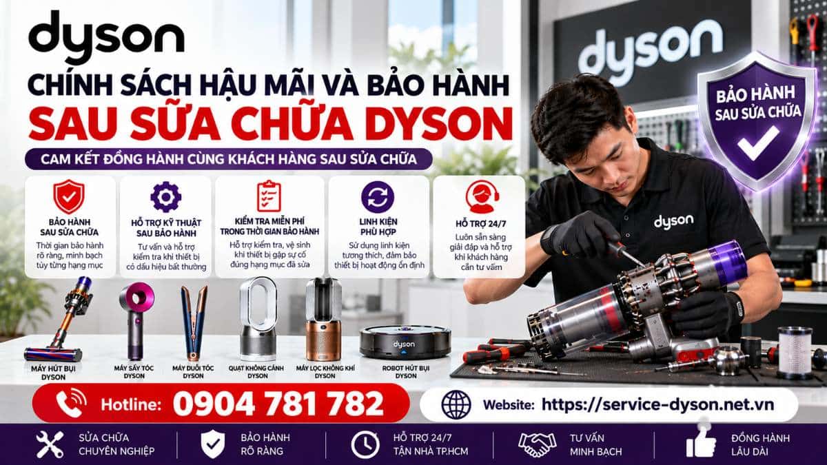 Chính Sách Hậu Mãi Và Bảo Hành Sau Sửa Chữa Dyson Hotline 0904 781 782 - Website httpsservice-dyson.net.vn