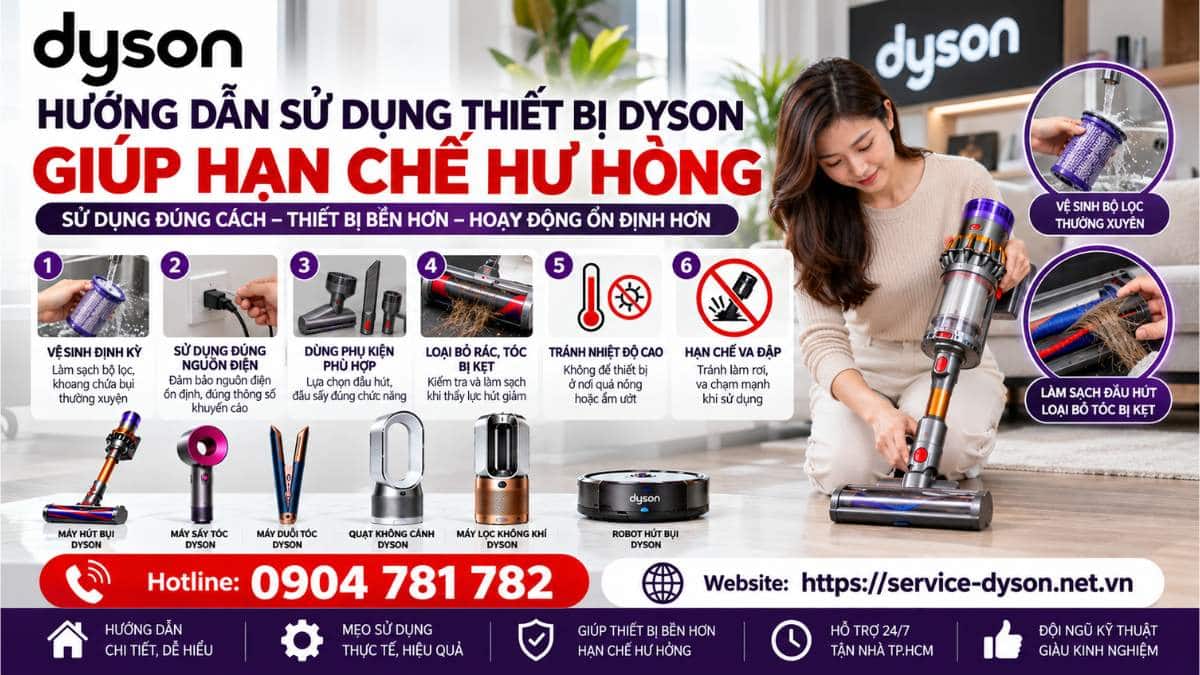 Hướng Dẫn Sử Dụng Thiết Bị Dyson Giúp Hạn Chế Hư Hỏng Hotline 0904 781 782 - Website httpsservice-dyson.net.vn